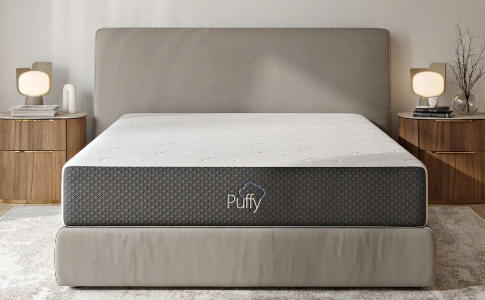 Puffy Mattress original mattress in a modern bedroom